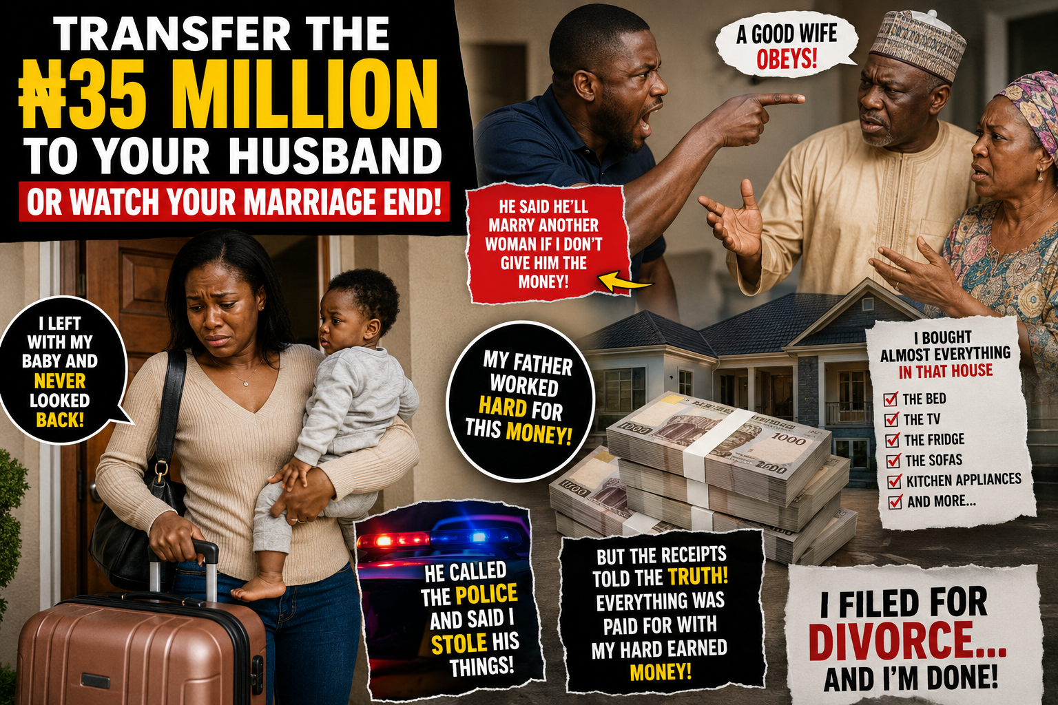 TRANSFER THE ₦35 MILLION TO YOUR HUSBAND... OR WATCH YOUR MARRIAGE END! 😳💔